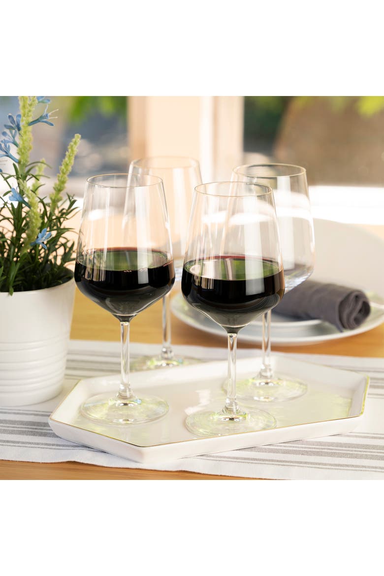 Style Red Wine Glass Set of 4, Alternate, color, Clear