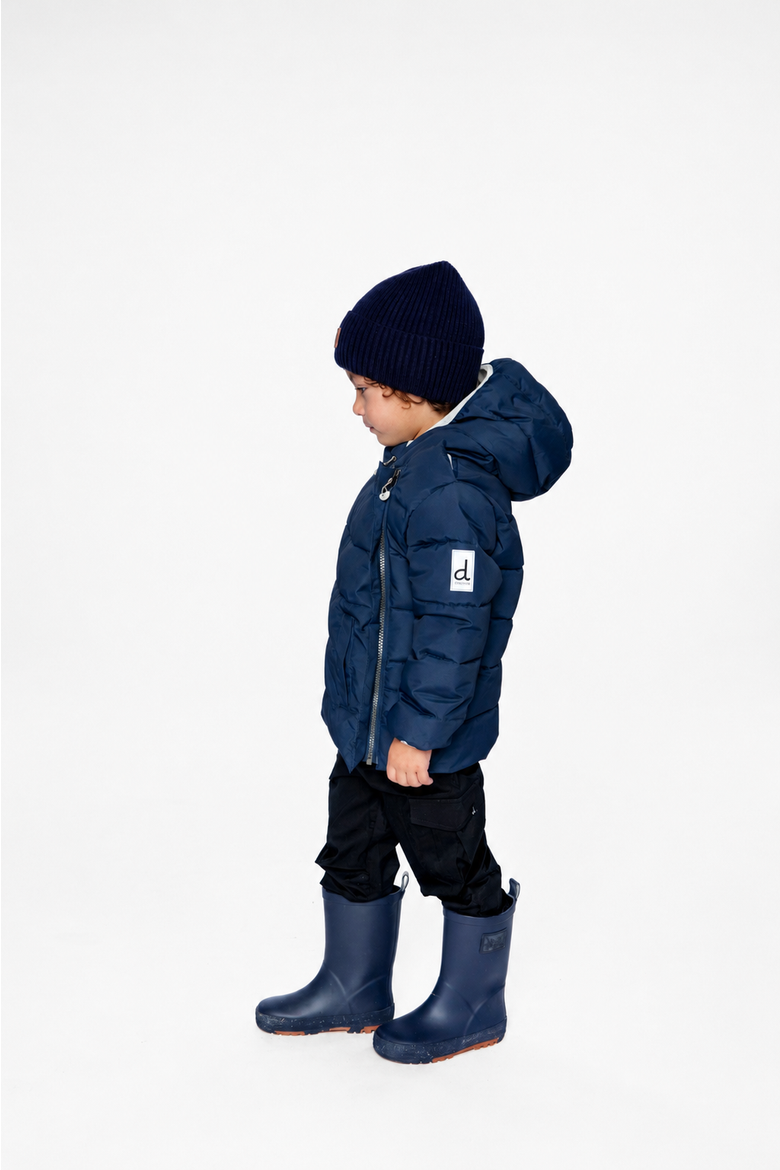 Quilted Hooded PrimaLoft Winter Jacket, Alternate, color, Dark Blue