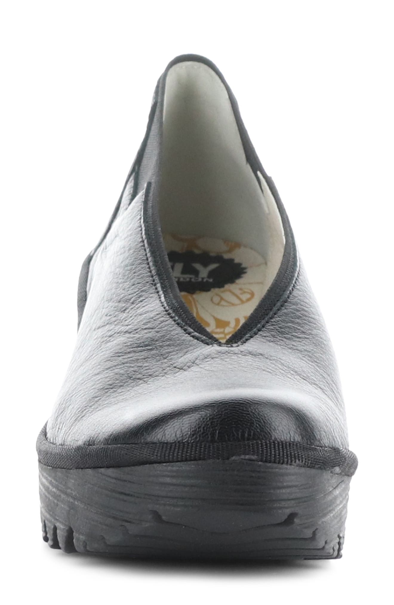 Fly London Yoza Wedge Ballet Shoe, Alternate, color, Black Mousse