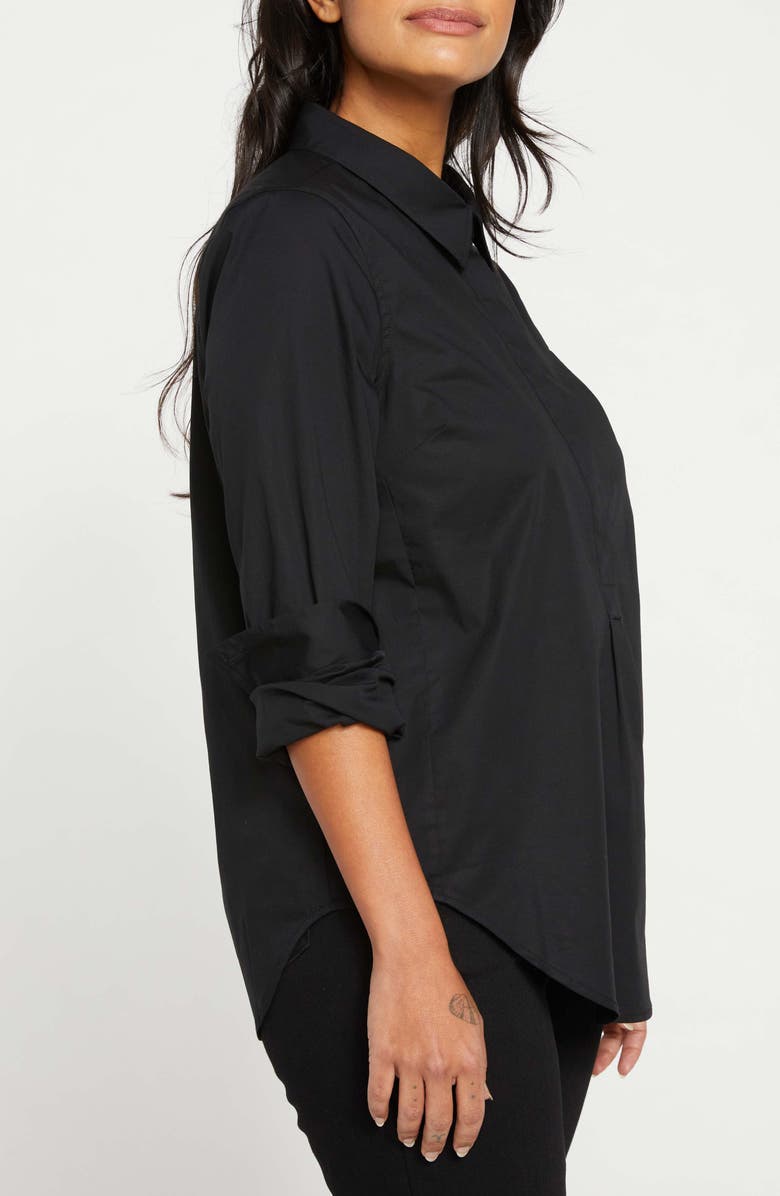 Universal Standard Elbe Stretch Poplin Shirt, Alternate, color, 