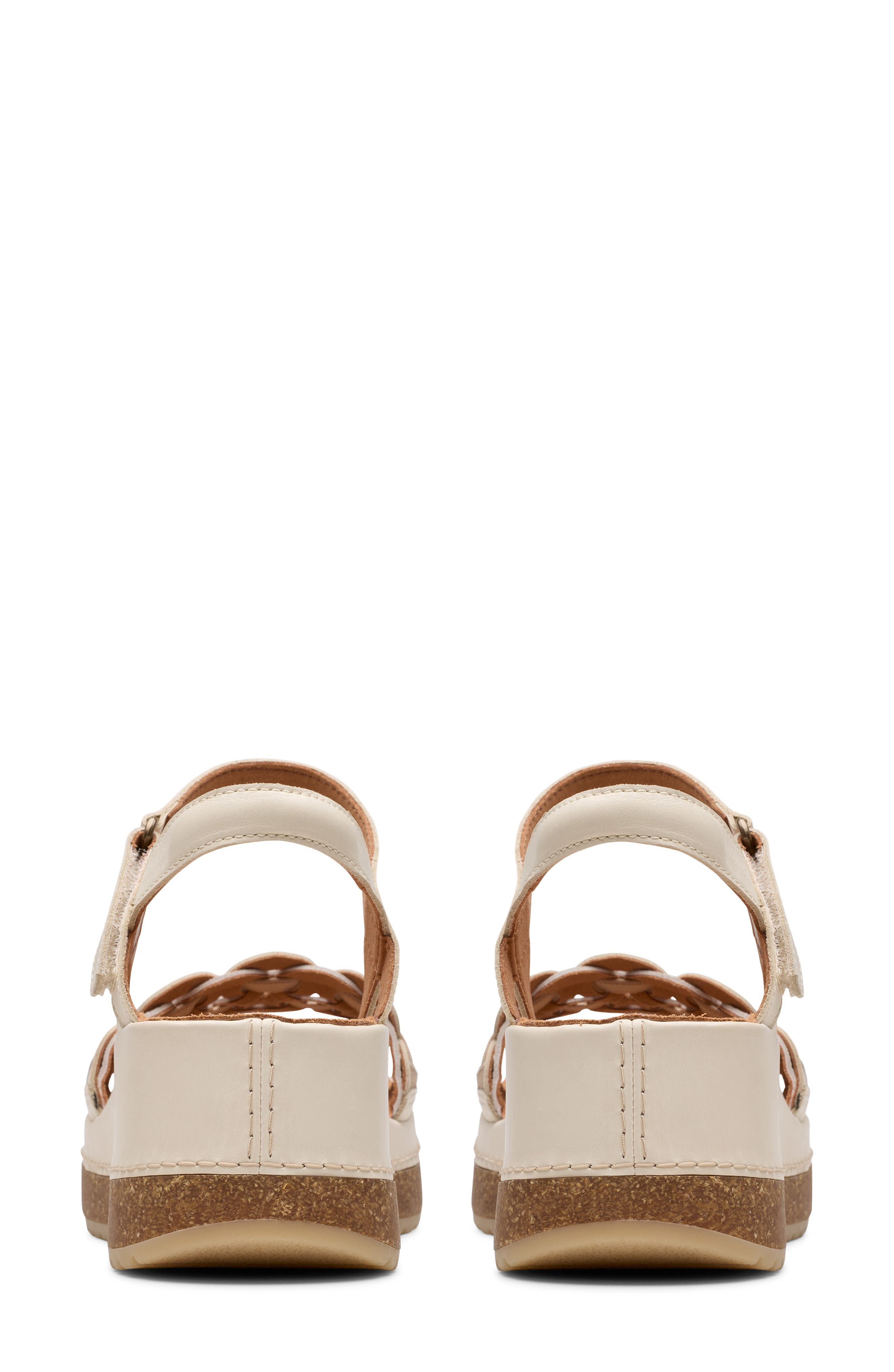 Clarks<sup>®</sup> Kassanda Wedge Sandal, Alternate, color, Cream Multi
