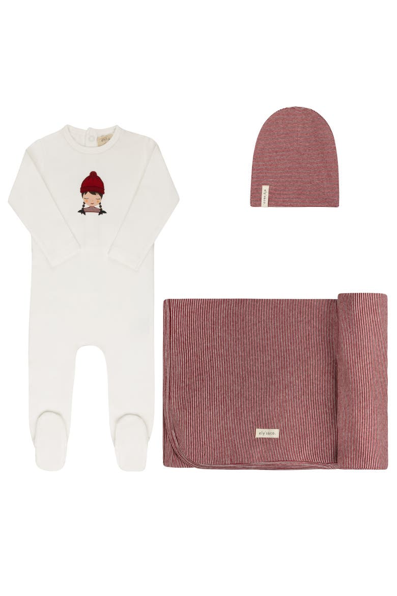French Terry Autumn Kids Collection - Take Me Home Set, Main, color, Ivory/Pink