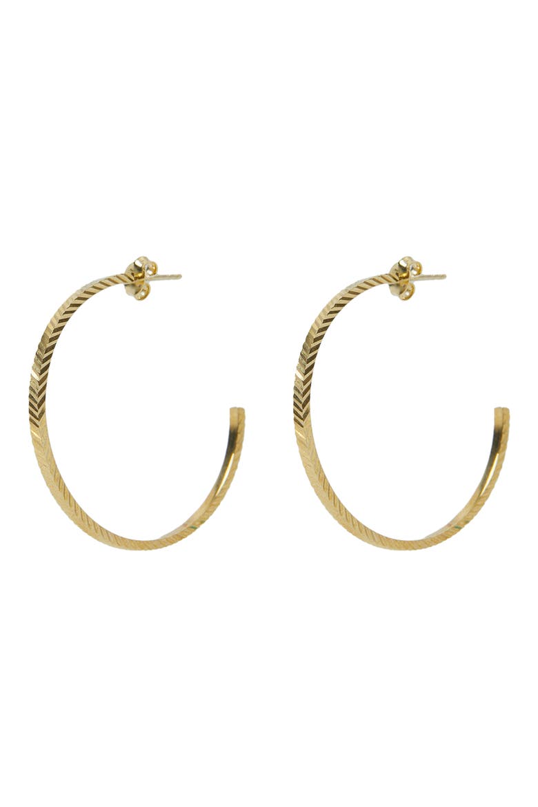 Large Hoop Earrings, Main, color, GOLD