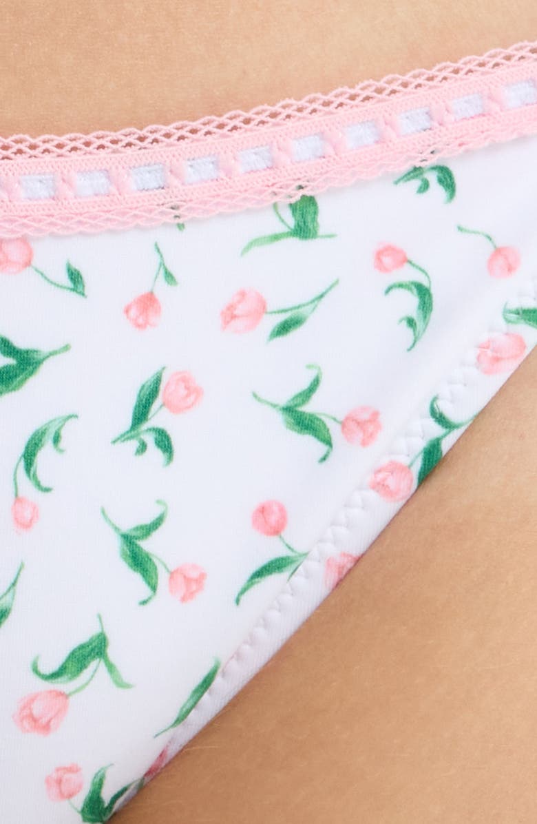 PacSun Lacey Day Side Tie Swim Bottoms, Alternate, color, Tulip Ditsy