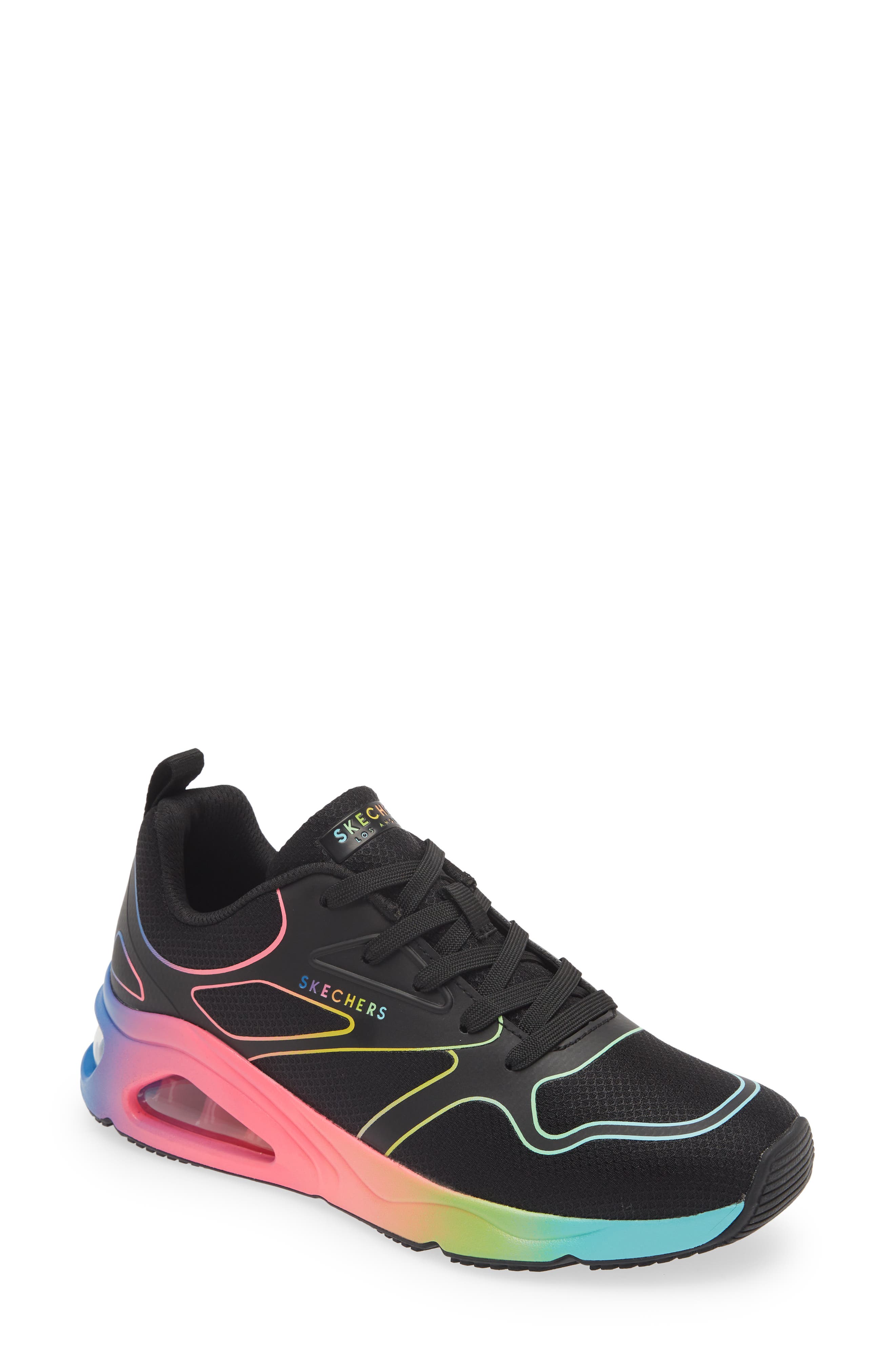 SKECHERS Tres-Air Uno Rainbow Roads Sneaker, Main, color, 