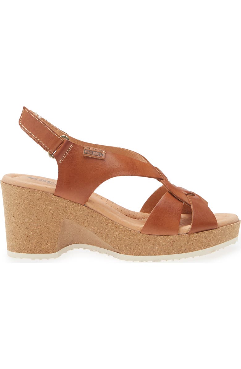 PIKOLINOS Arenales Wedge Slingback Sandal, Alternate, color, Brandy