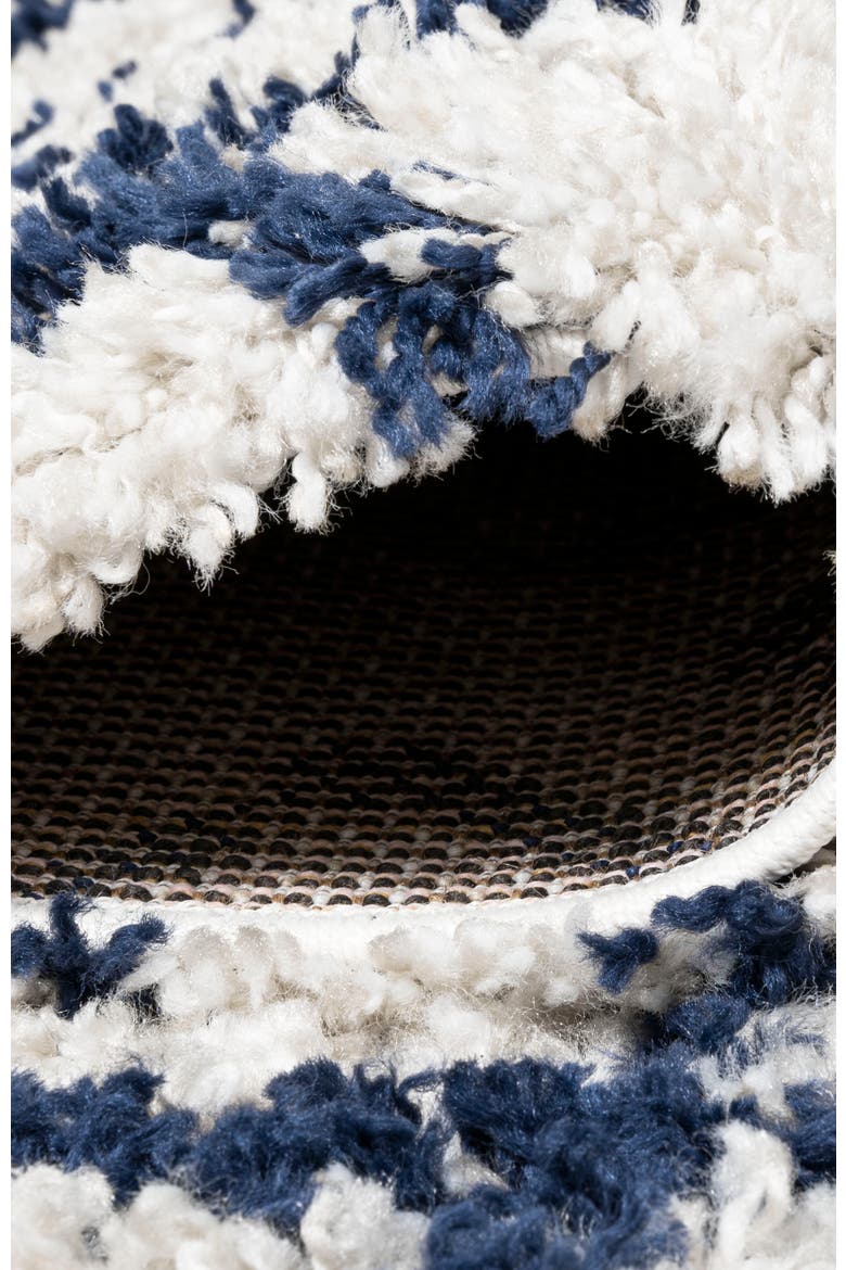 Algaida Moroccan Diamond Shag Area Rug, Alternate, color, Beige/Navy