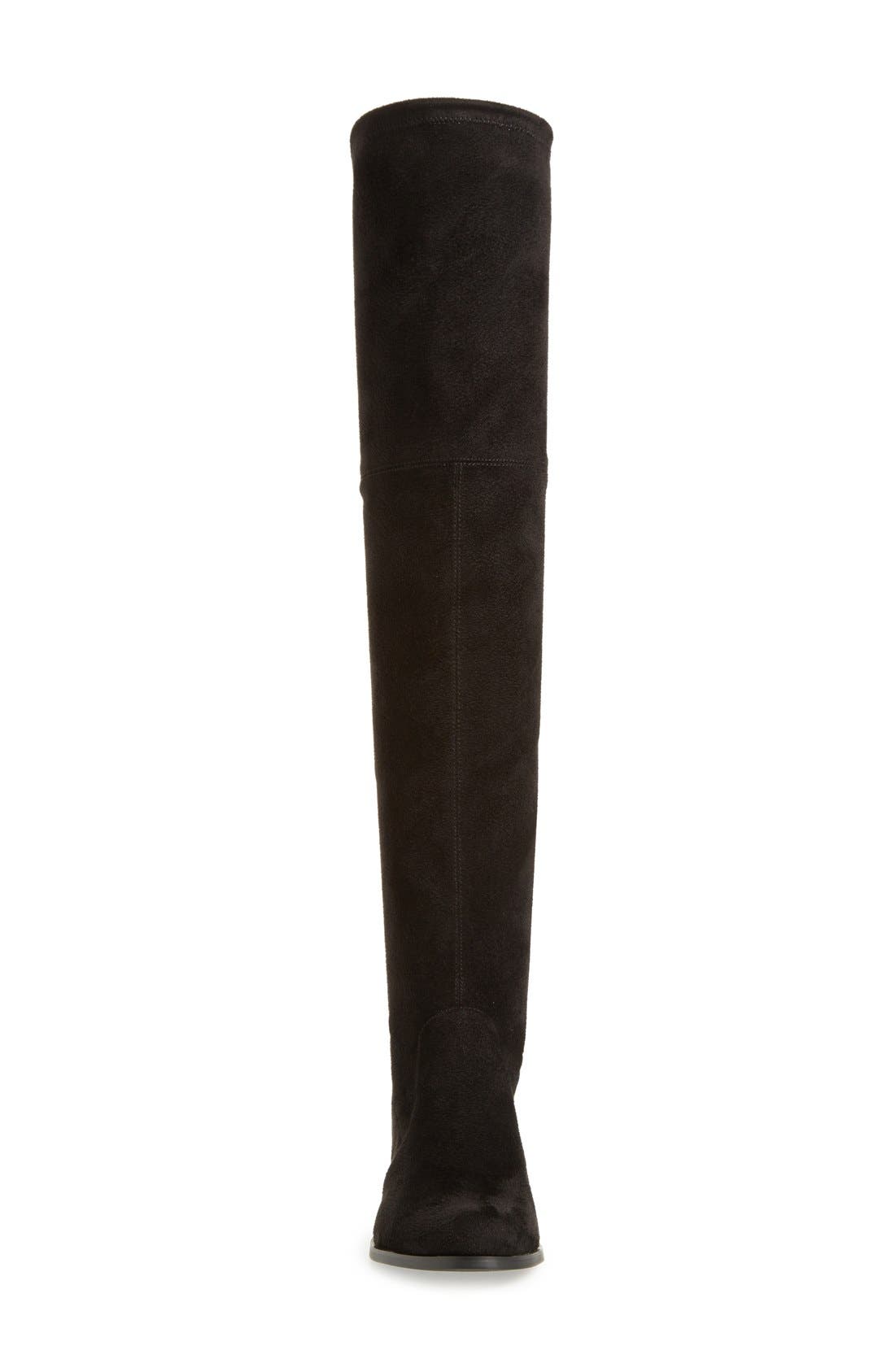 'Gunter' Over the Knee Boot, Alternate, color, BLACK FAUX SUEDE
