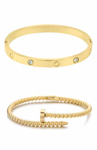 Clover & Beaded 2-Piece Bracelet Set