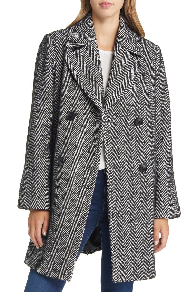 Sam Edelman Chevron Double Breasted Blazer, Main, color, 