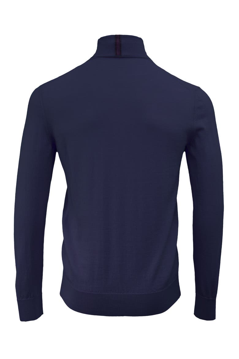 Ronan Merino Wool Turtleneck Sweater, Alternate, color, Navy