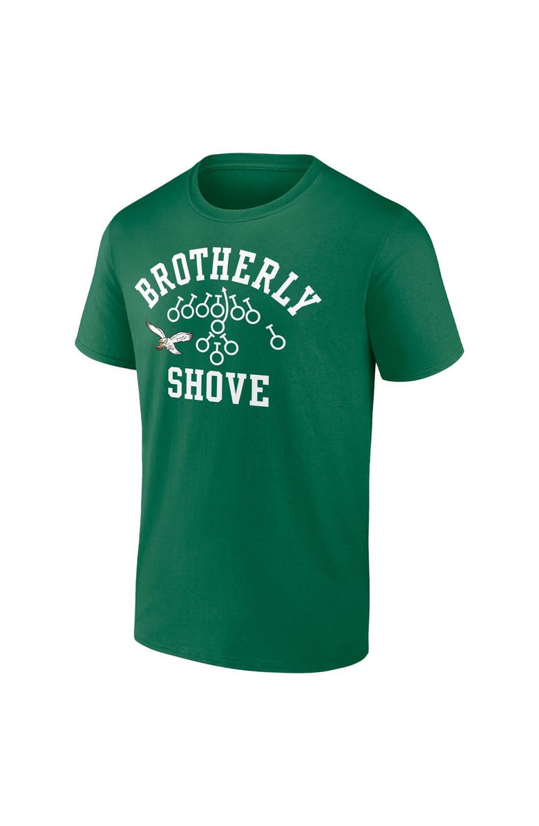 FANATICS Brotherly Shove Men's Fanatics Branded Kelly Green Philadelphia Eagles T-Shirt, Alternate, color, 