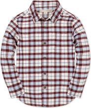 Hope & Henry Kids' Organic Long Sleeve Flannel Button Down Shirt