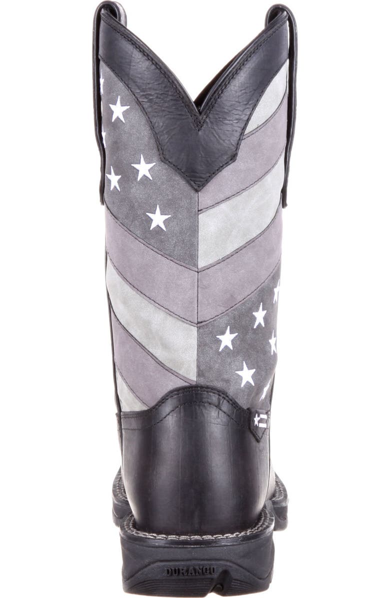 DURANGO Faded Black Flag Western Boot, Alternate, color, Black Charcoal Grey