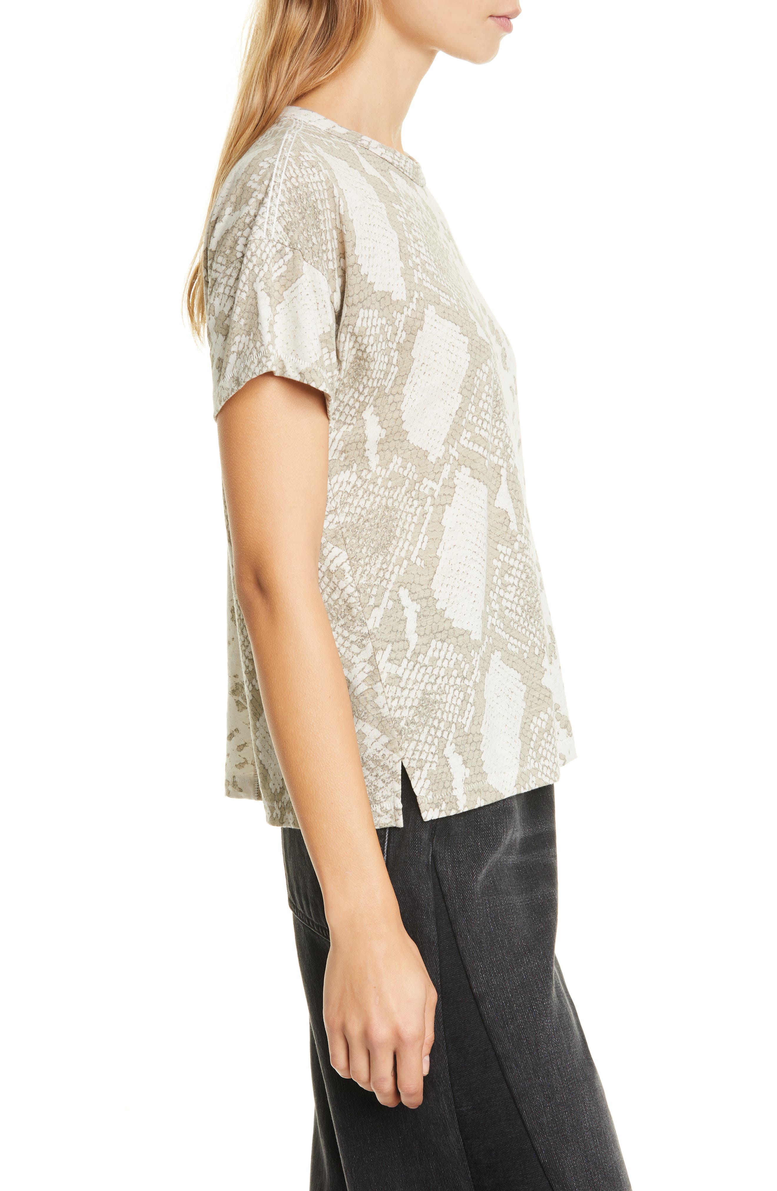 rag & bone Snake Print Vintage Crew Tee (Women) | Nordstromrack
