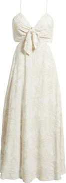 Parker Tie Front Back Cutout Sleeveless Midi Dress