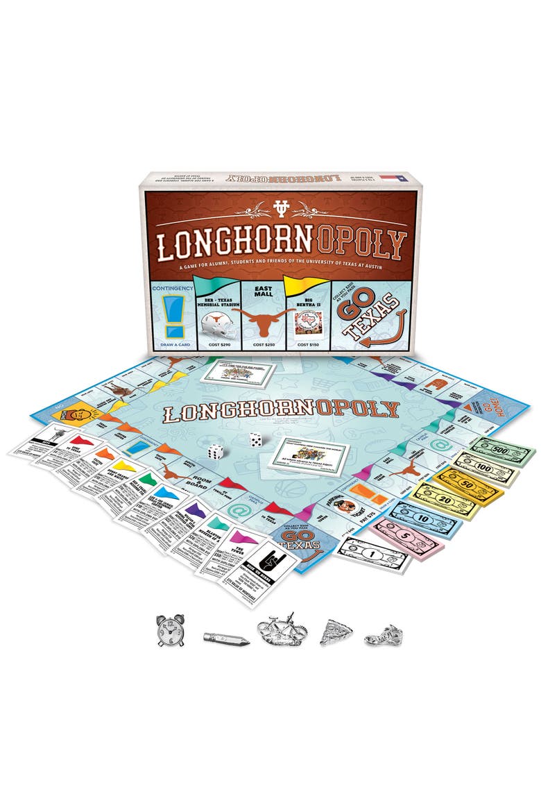 Longhorn Opoly Texas Themed Family Board Game Ages 8+, Alternate, color, Multicolored