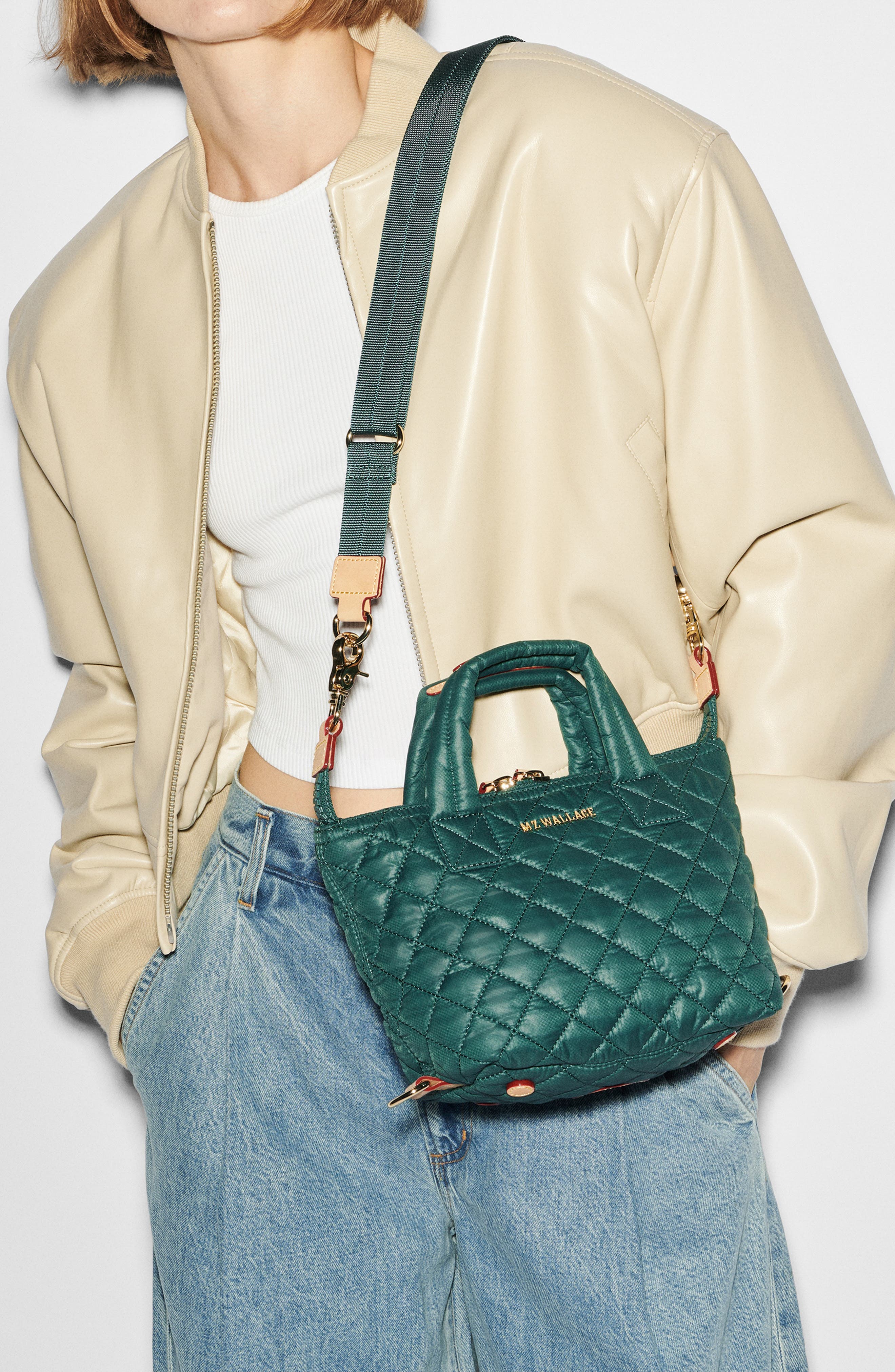 MZ Wallace Micro Sutton Tote, Alternate, color, Emerald