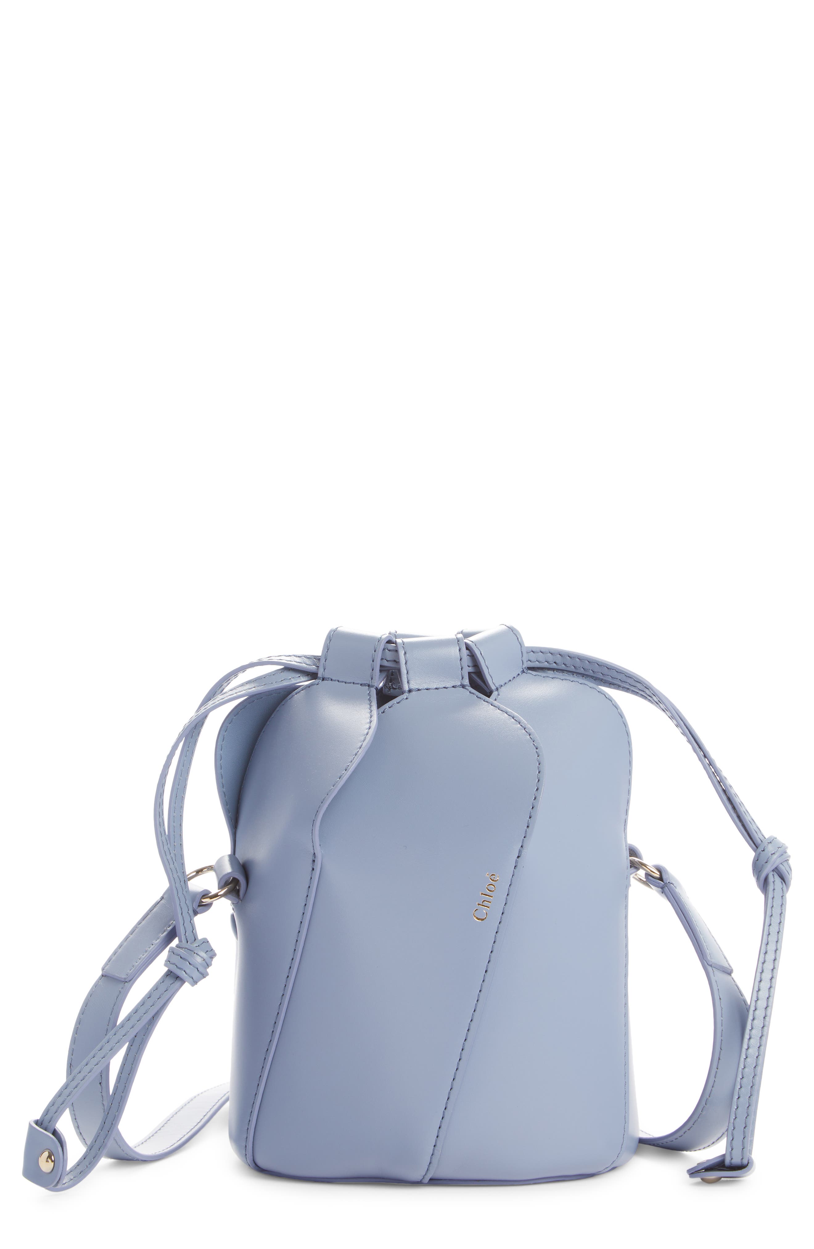 Chloé Mini Tulip Leather Bucket Bag, Main, color, 