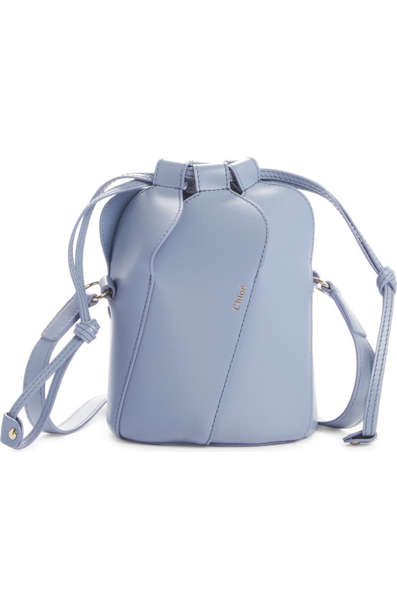 Chloé Mini Tulip Leather Bucket Bag, Main, color,