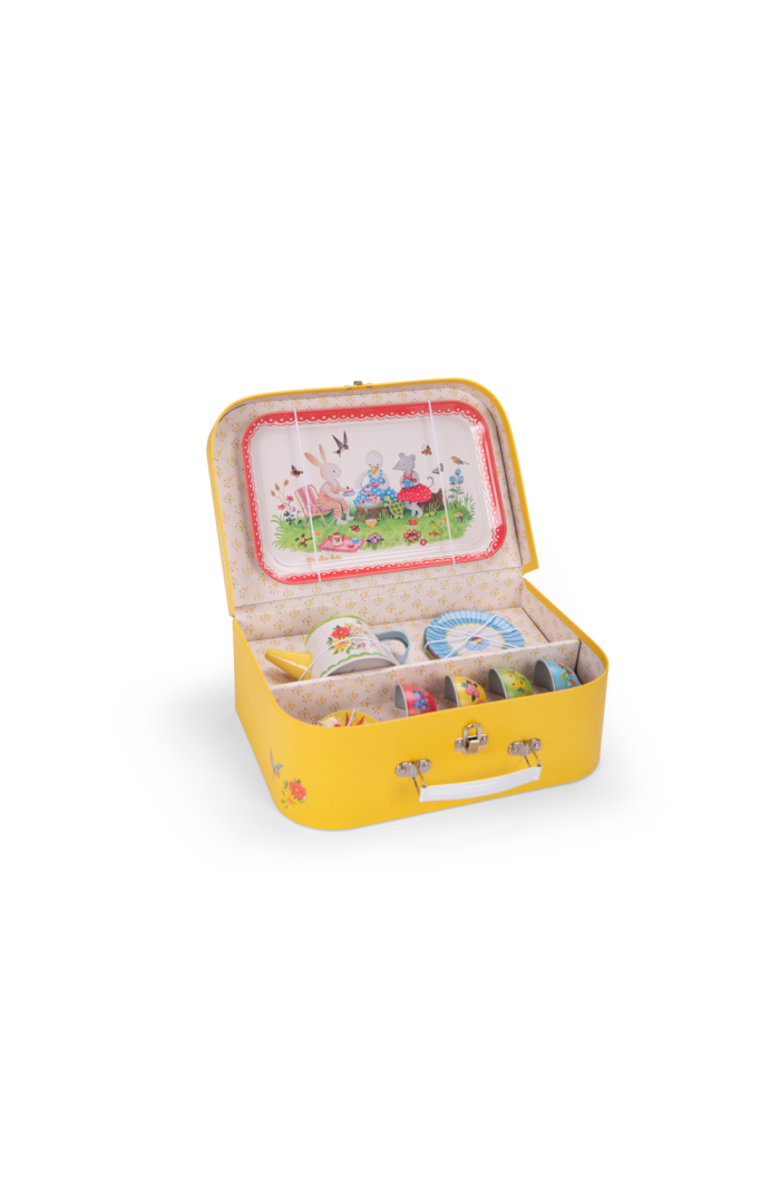 Moulin Roty Metal tea set The Big Family, Alternate, color, Pink