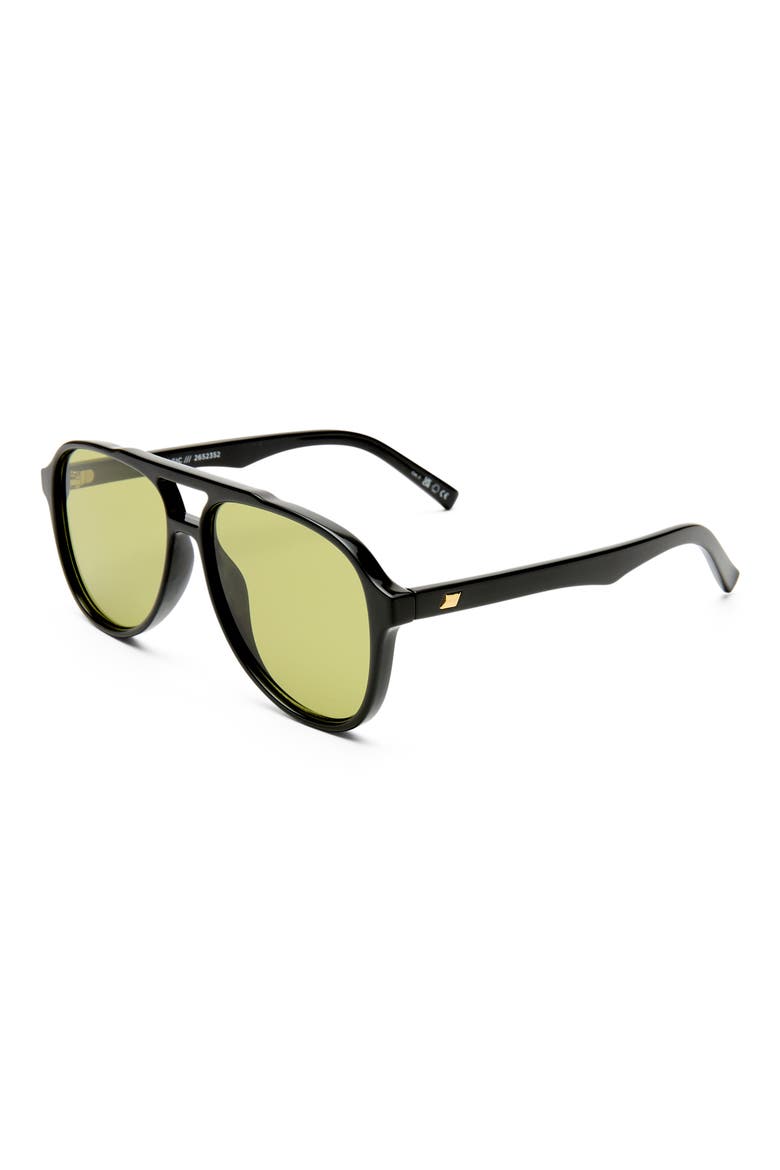 Tragic Magic 56mm Aviator Sunglasses, Alternate, color, BLACK / OLIVE TINT