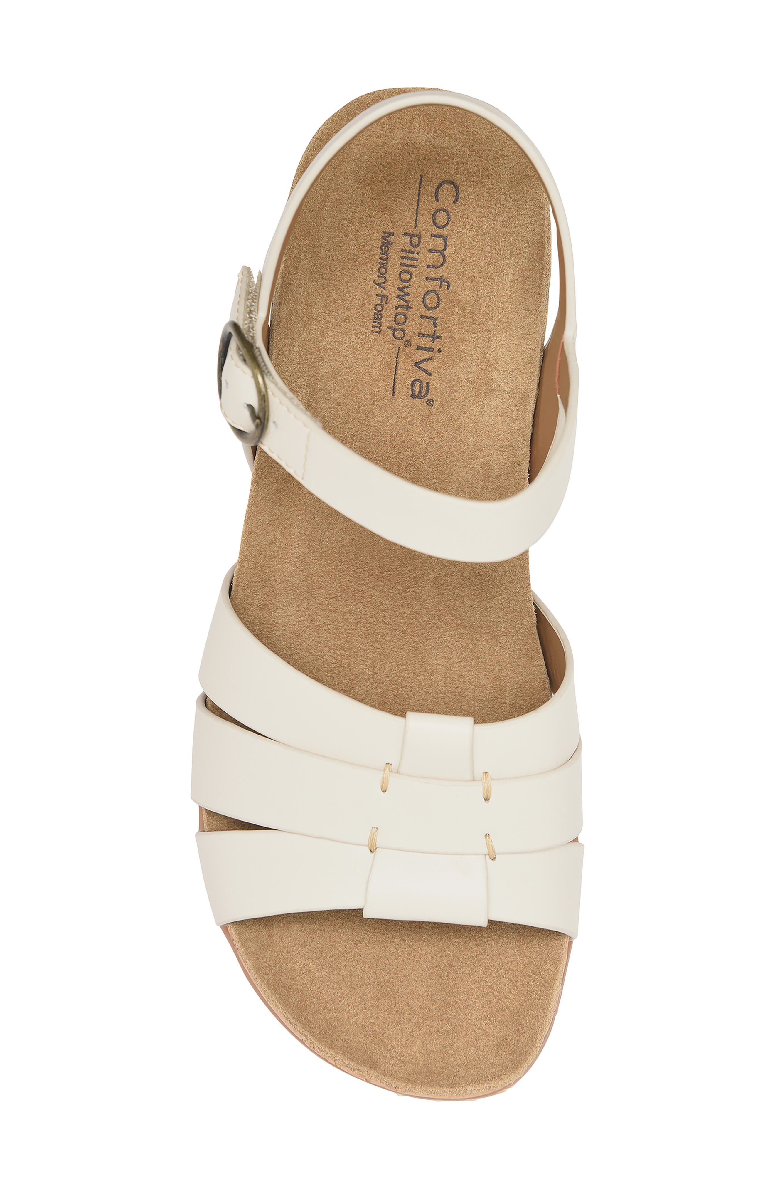 Comfortiva Taralyn Wedge Sandal, Alternate, color, Off White