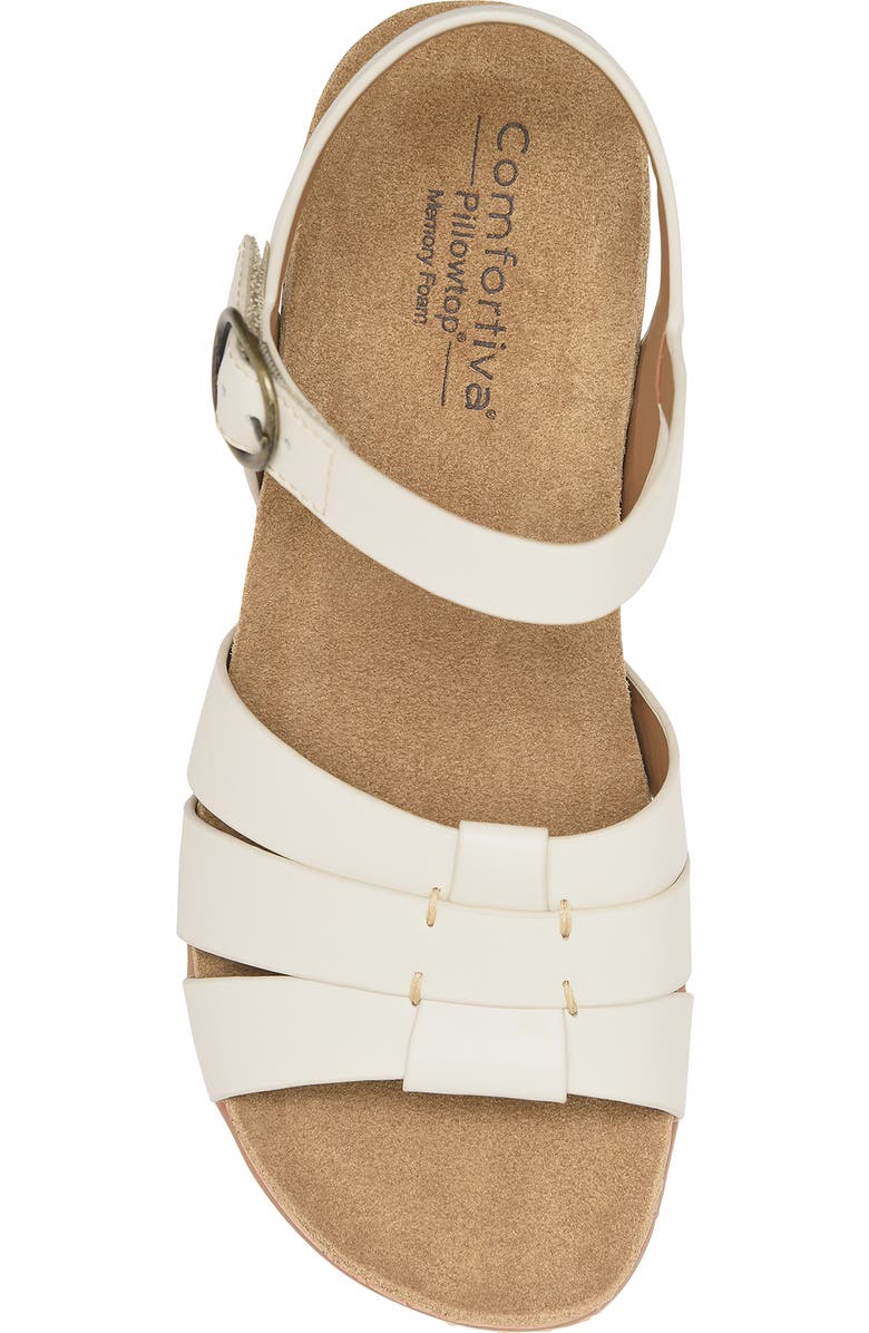 Comfortiva Taralyn Wedge Sandal, Alternate, color, Off White