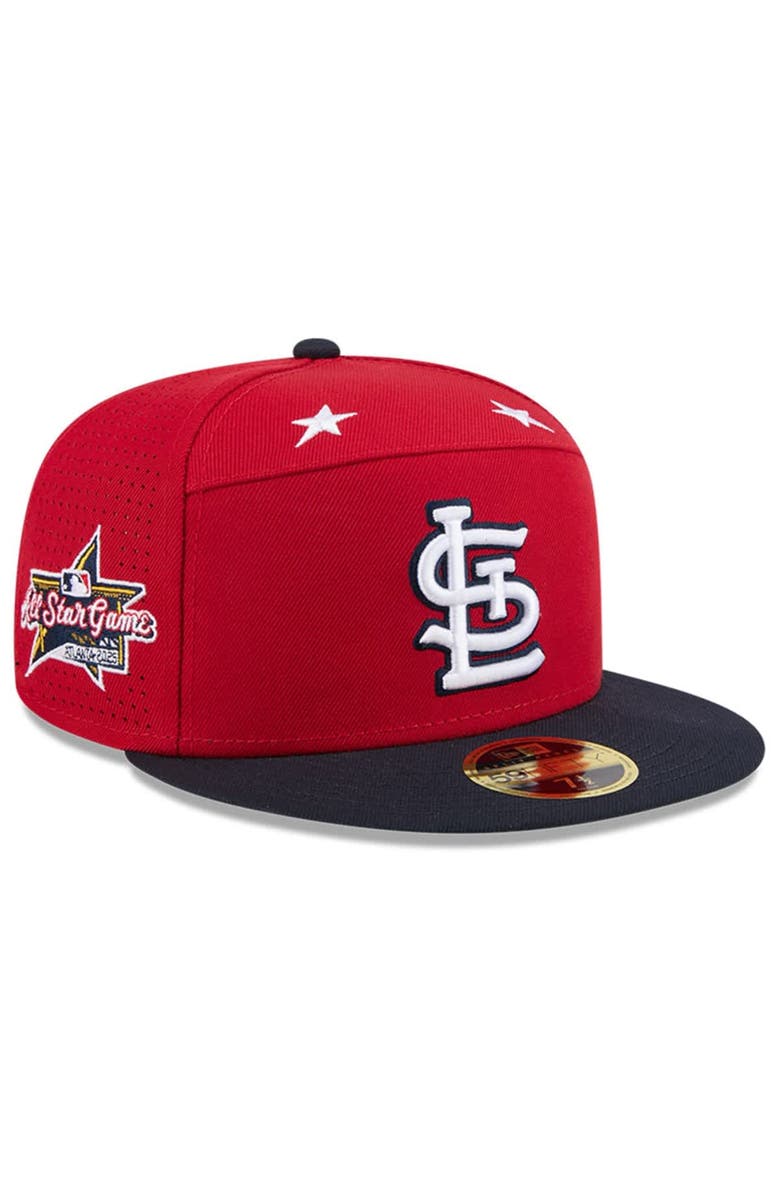 New Era Men's New Era Red/Navy St. Louis Cardinals 2025 MLB All-Star Game Side Patch 59FIFTY Fitted Hat, Main, color, Red
