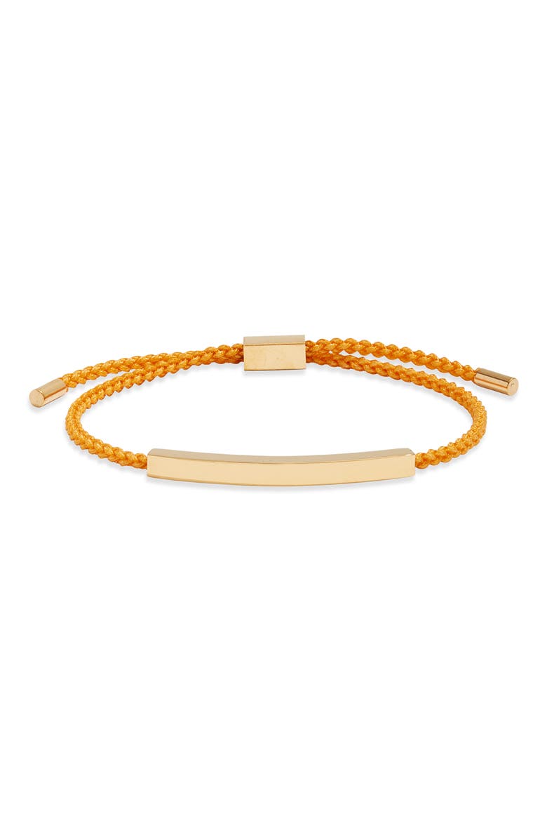 Men's Braided Pull Through Bracelet, Main, color, GOLD/ ORANGE