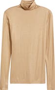 Anne Klein Shimmer Turtleneck Long Sleeve Top