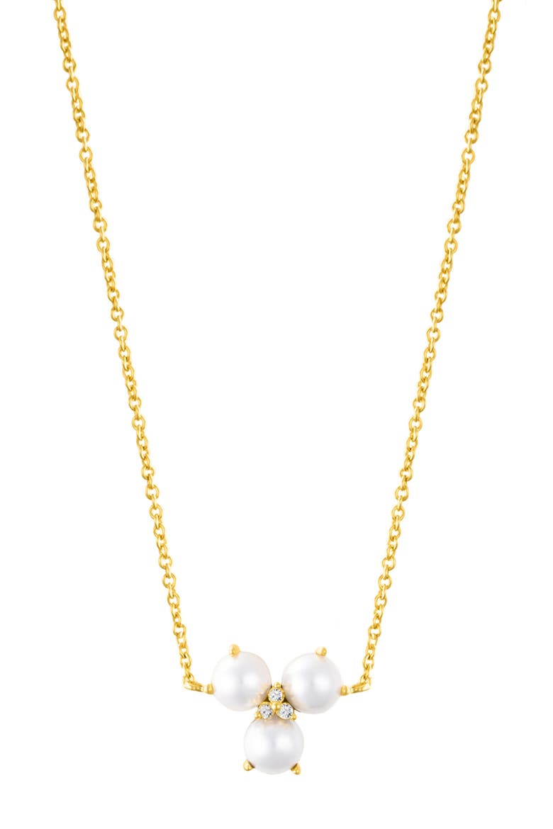 Freshwater Pearl Pendant Necklace, Main, color, WHITE