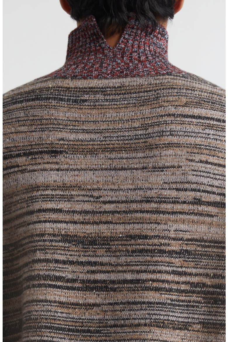 Carol Space Dye One of a Kind Turtleneck Sweater, Alternate, color, MEDIUM/ DARK