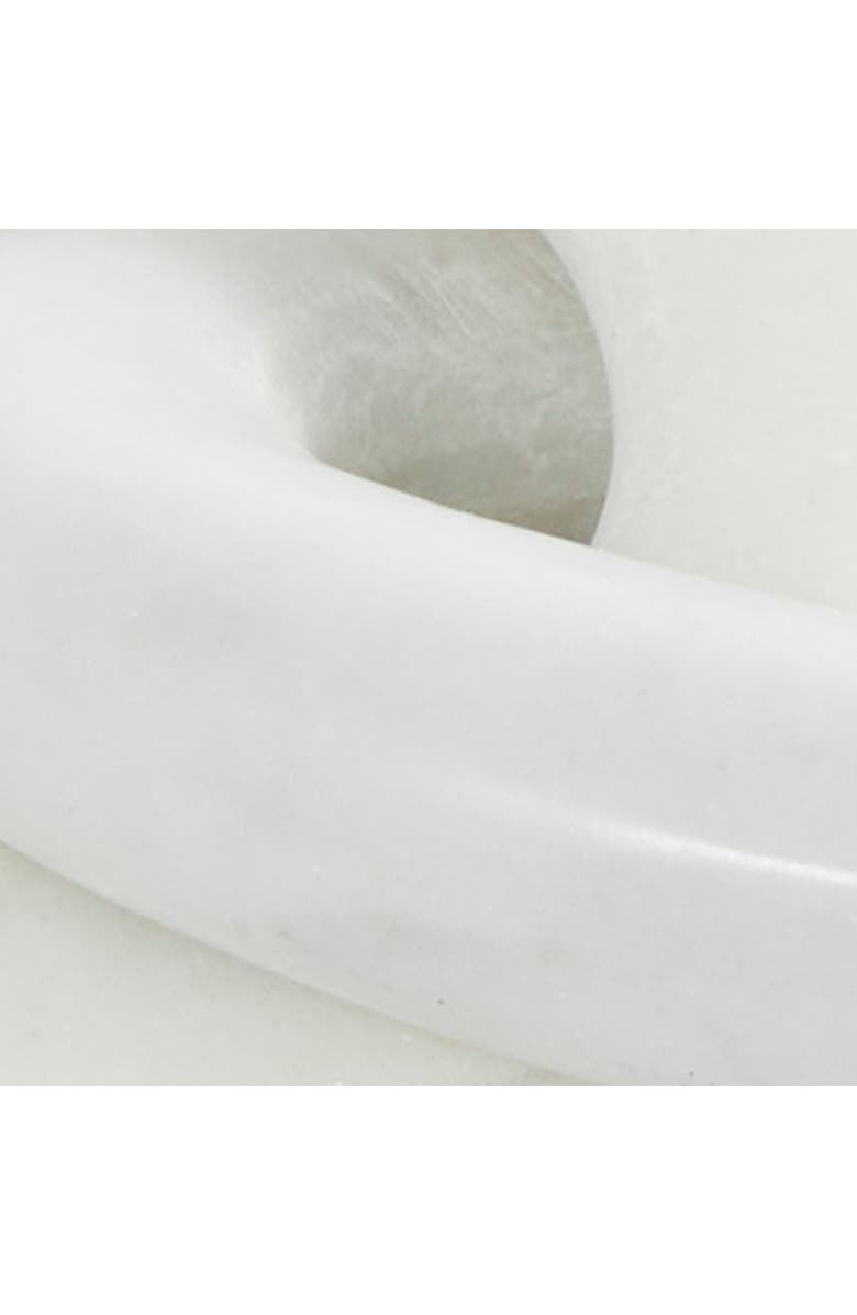 VIVIAN LUNE HOME Marble Chain Sculpture, Alternate, color, White