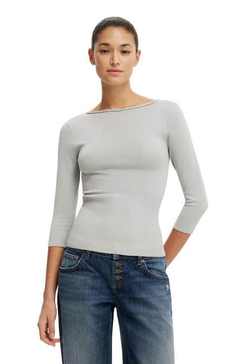 Women's Close Knit Boat Neck