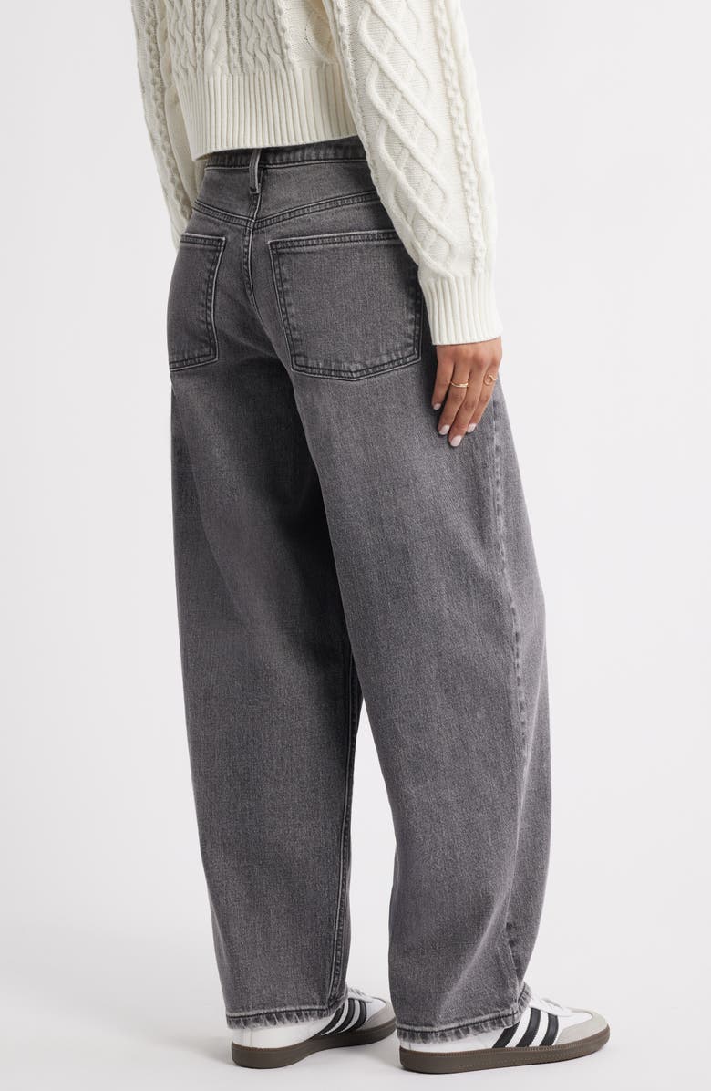 BP. Mid Rise Baggy Barrel Jeans, Alternate, color, Light Grey Wash