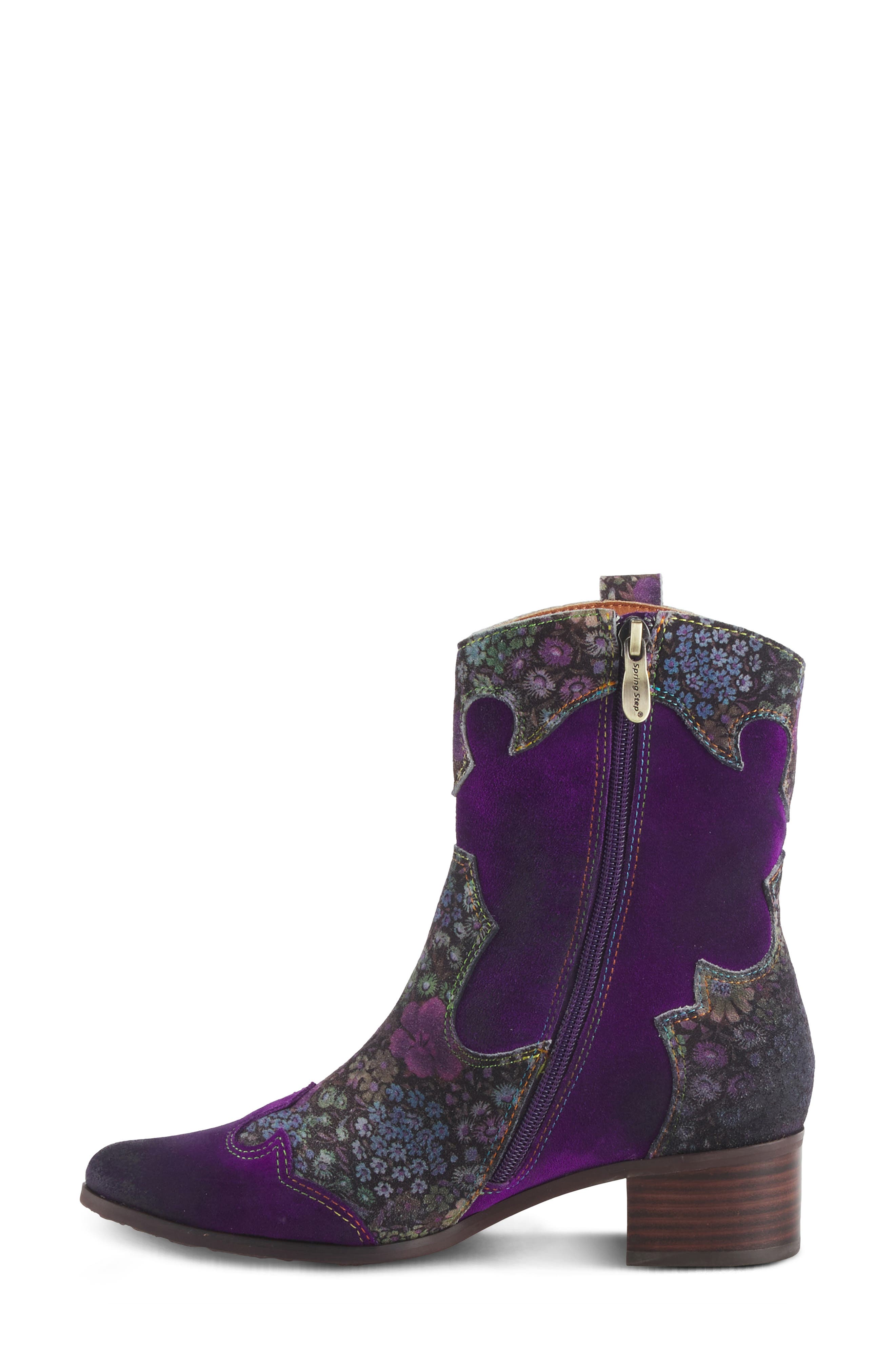 L'Artiste by Spring Step Ladyluck Bootie, Alternate, color, Purple Multi Suede