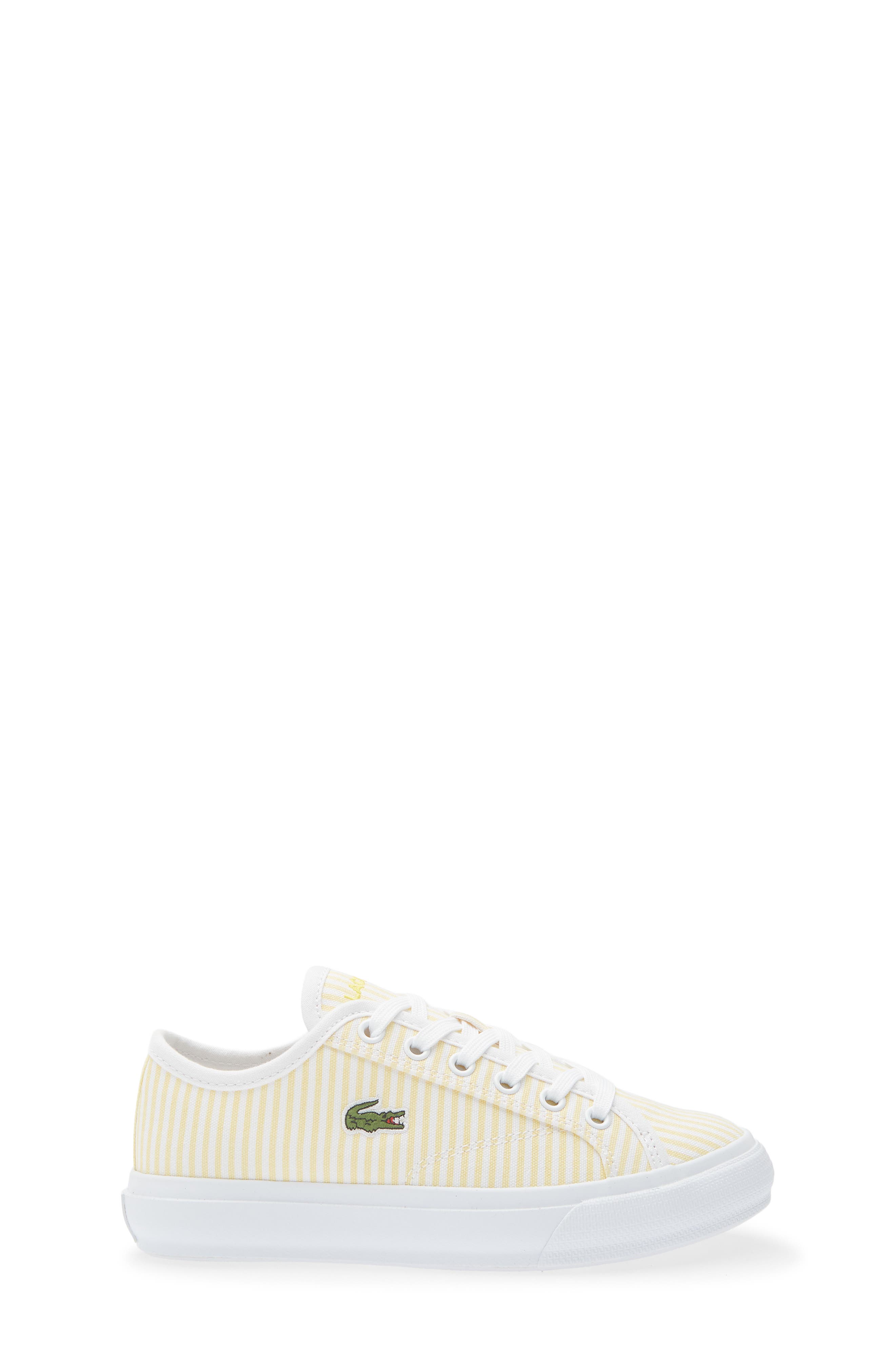 Lacoste Kids' Backcourt 125 Sneaker, Alternate, color, Light Yellow/ White