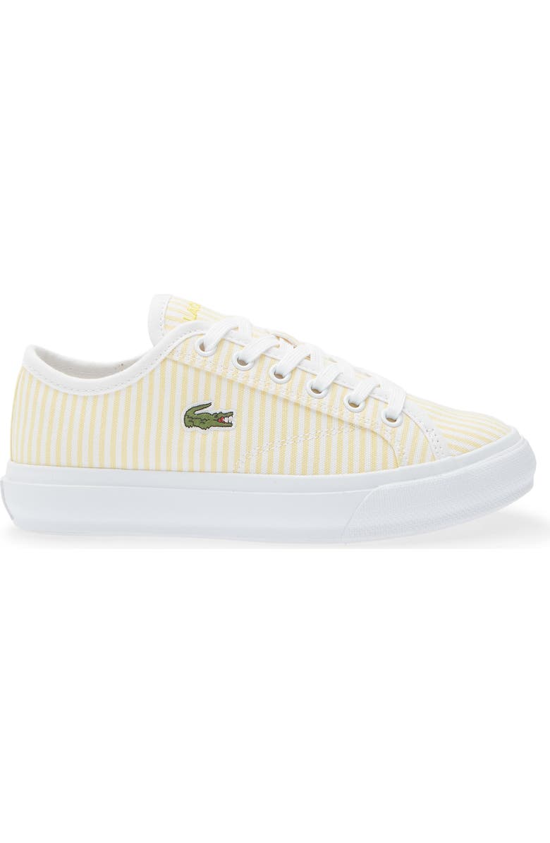 Lacoste Kids' Backcourt 125 Sneaker, Alternate, color, Light Yellow/ White