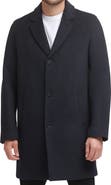Cole Haan Classic Wool Blend Plush Notched Collar Coat