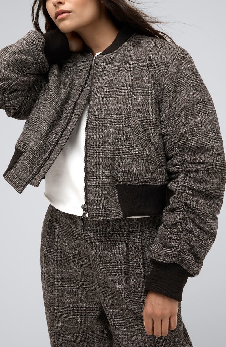 Kenneth Cole Plaid Crop Bomber, Alternate, color, 