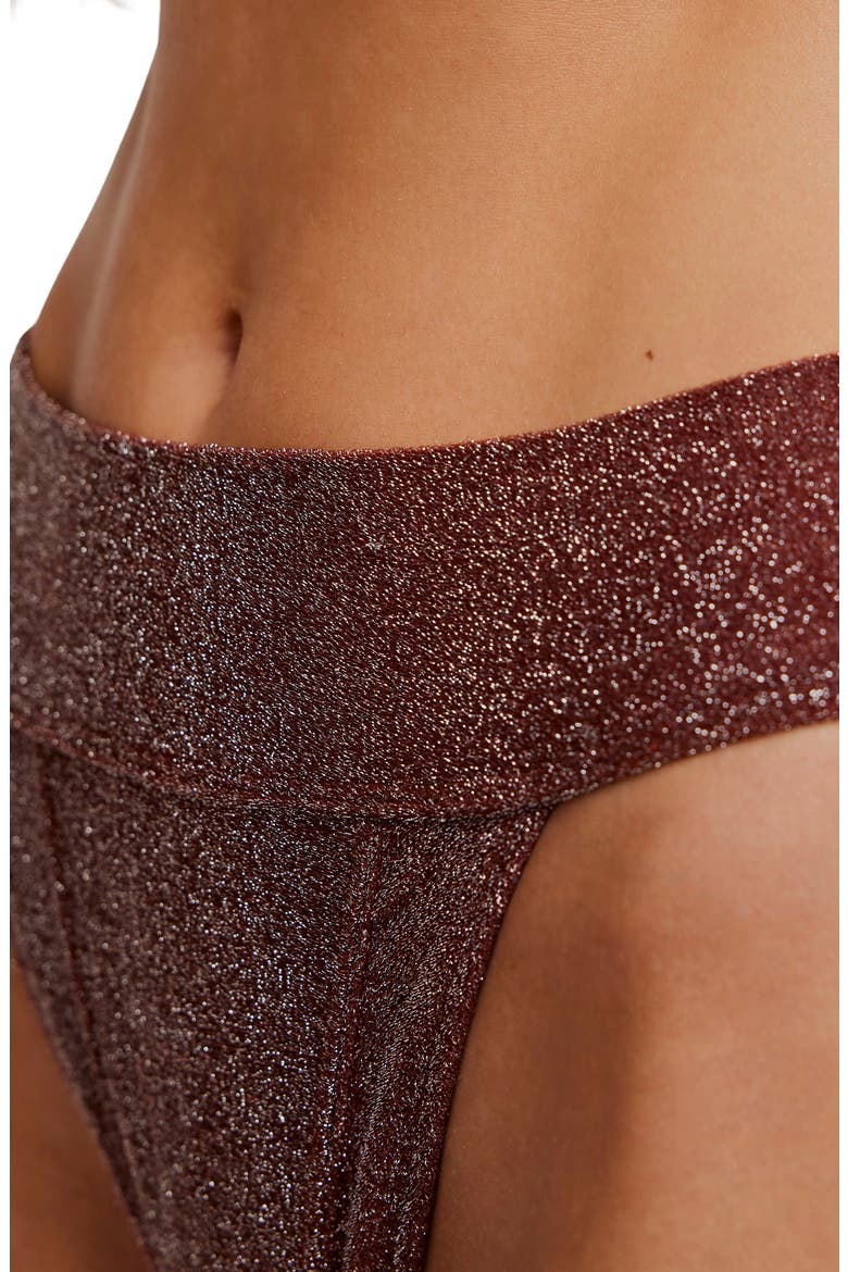 Blair Metallic Bikini Bottoms, Alternate, color, NOISETTE