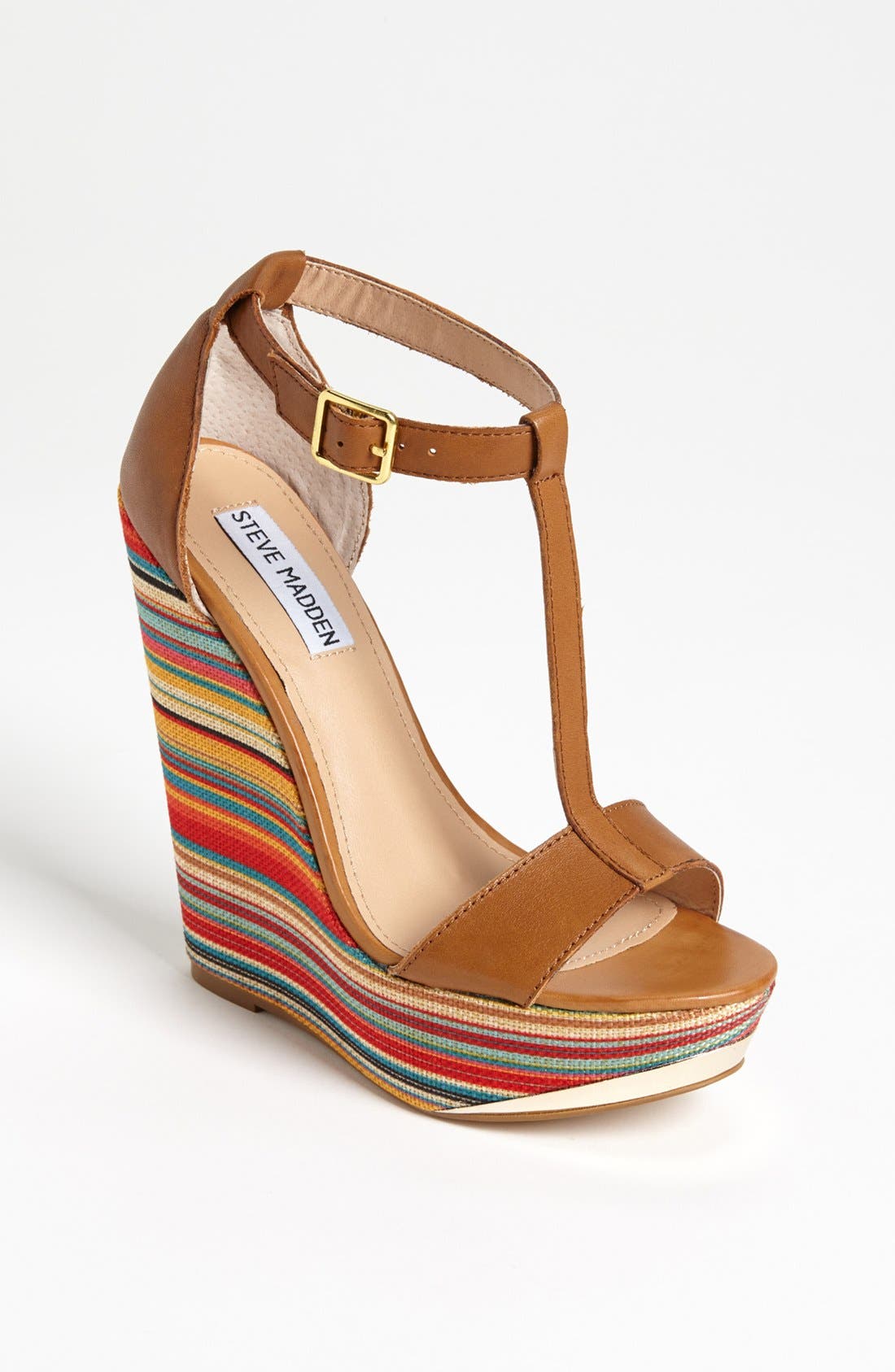 'Xtrime' Wedge Platform, Main, color, COGNAC MULTI