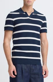 CASUAL FRIDAY Stripe Cotton Polo