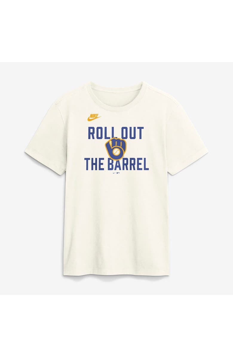 Nike Men's Nike Cream Milwaukee Brewers Cooperstown Collection ‘70s Inspired T-Shirt, Alternate, color, Cream