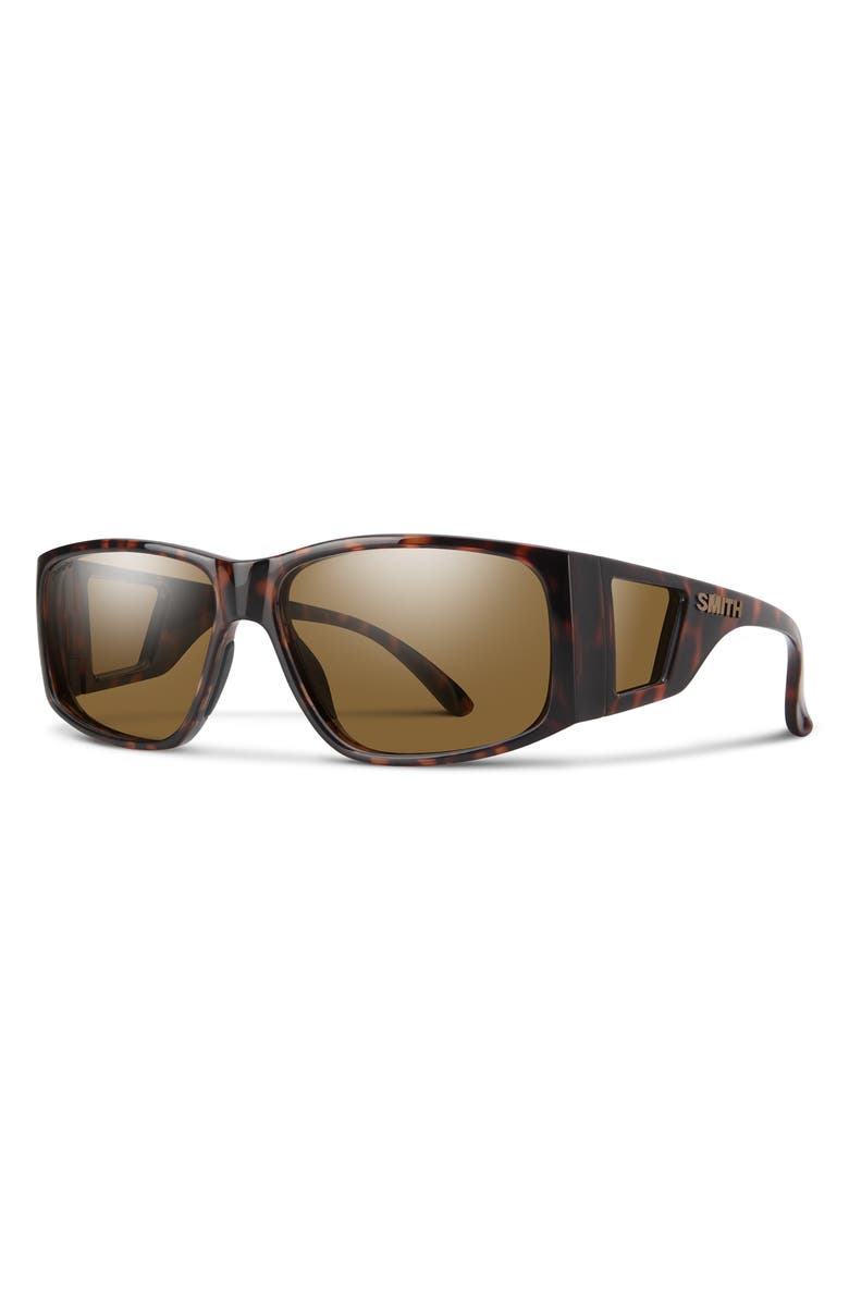 Smith Monroe Peak 62mm Oversize ChromaPop<sup>™</sup> Polarized Sunglasses, Alternate, color, Tortoise / Chromapop Brown