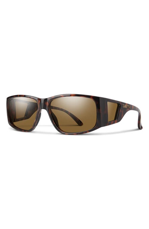 Smith Monroe Peak 62mm Oversize Chromapop™ Polarized Sunglasses In Brown