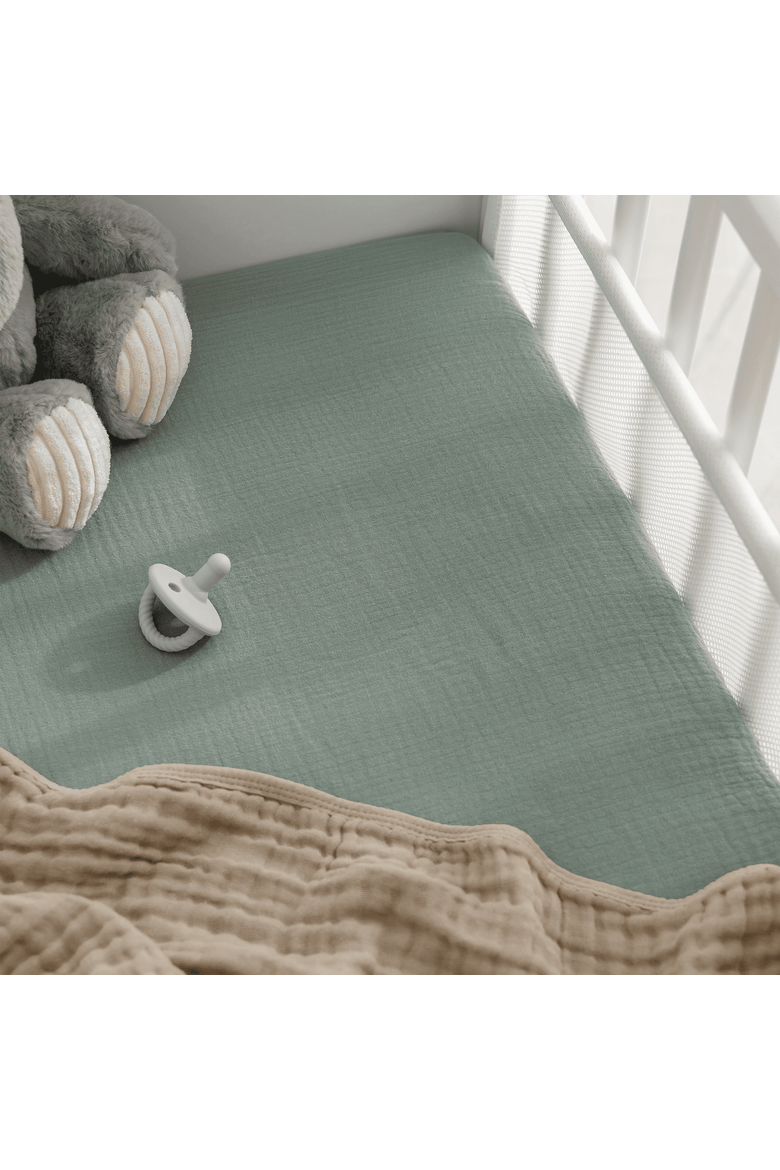 Muslin Cotton Bassinet Sheets, 1 Pack, Alternate, color, Fern