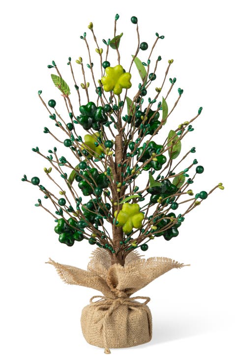18"H St. Patrick's Shamrock and Berry Table Tree