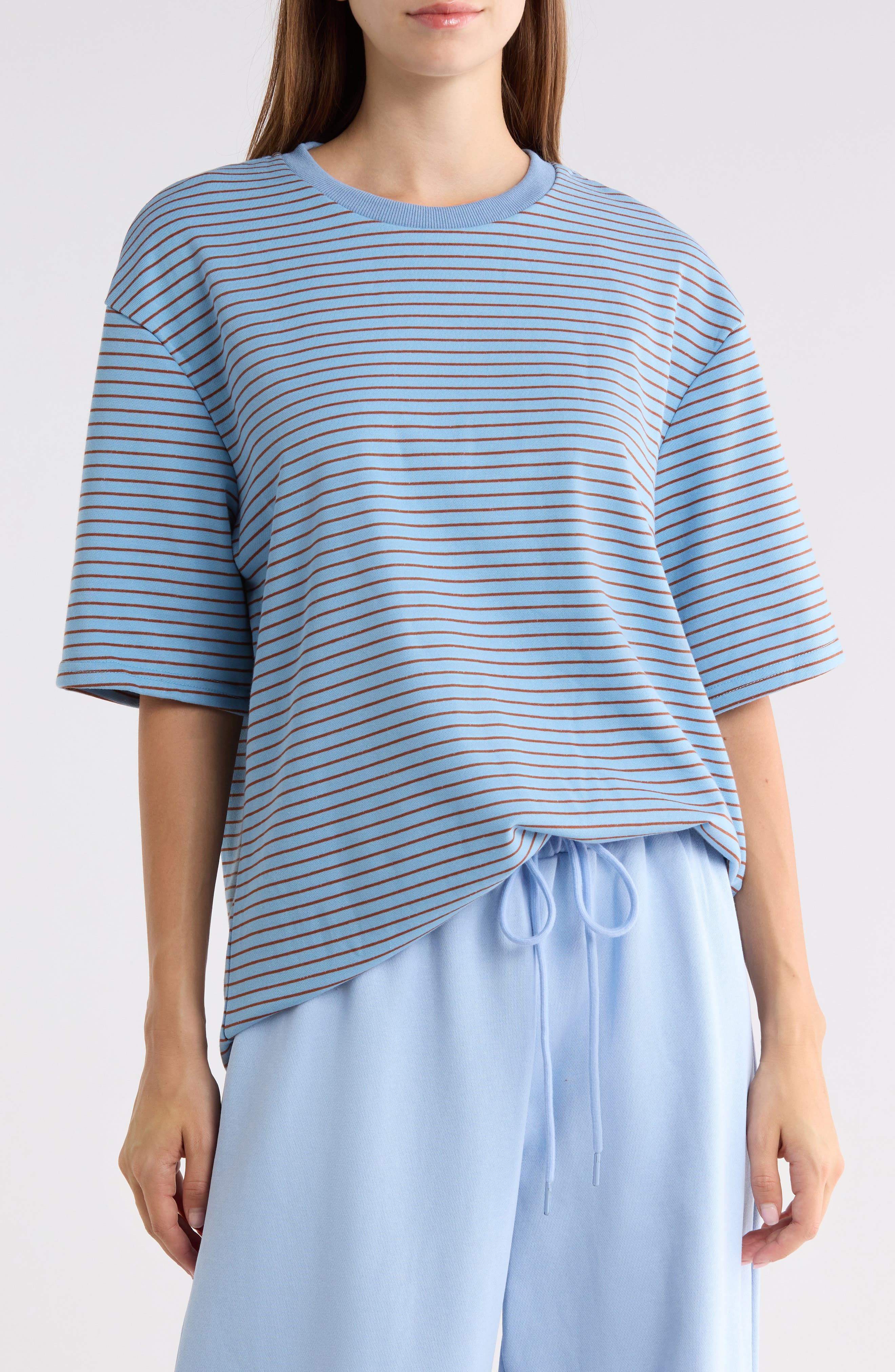 Kaitlan Oversized Striped Tee